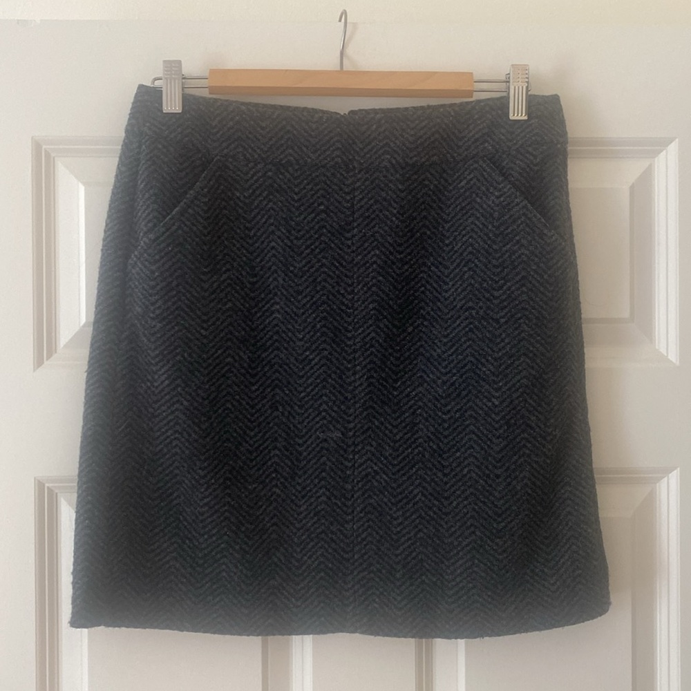 S.Oliver Mini Skirt w/ Pockets Size 8 Lined Gray Black Fall Fashion Trendy OOTD